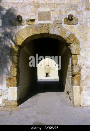 Detailansicht der Fort Qaitbey Zitadelle Mittelmeer Meer Alexandria Arabische Republik Ägypten ägyptische Nord-Afrika, Naher Osten Stockfoto