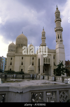 Abu Albass el-Mursi Moschee al-Anfoushi Nachbarschaft Alexandria Arabische Republik Ägypten ägyptische Nord-Afrika, Naher Osten Stockfoto