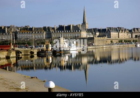 Panoramablick von Saint Malo Sant Maloù Breton Bretagne englischen Kanal La Manche Nordeuropa Westfrankreich Stockfoto