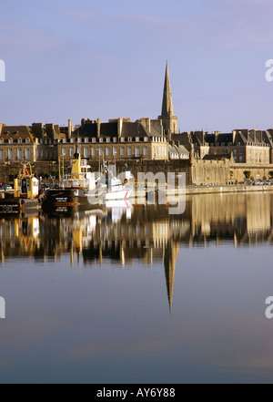 Panoramablick von Saint Malo Sant Maloù Breton Bretagne englischen Kanal La Manche Nordeuropa Westfrankreich Stockfoto