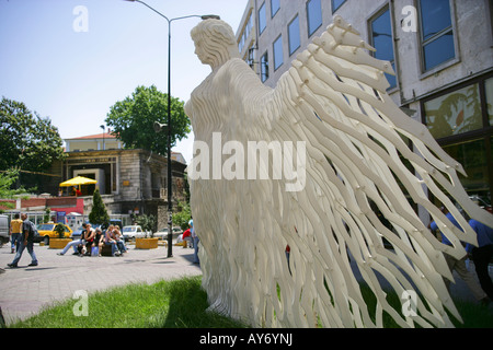 Akdeniz Skulptur von Ilhan Koman in Galatasaray auf Istiklal Avenue Beyoglu Istanbul 2010 europäische Hauptstadt der Kultur der Türkei Stockfoto