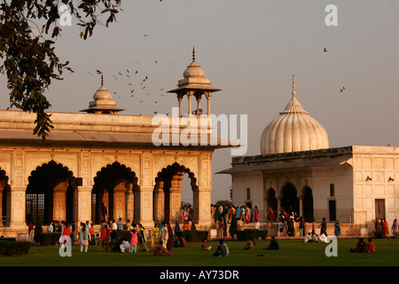 Marmor-Palast innerhalb des Roten Forts in Delhi Indien Stockfoto