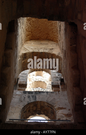 Römische Amphitheater El Djem Tunesien Stockfoto