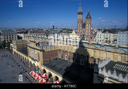 Der mittelalterliche Stadtplatz Krakau Krakau Polen Stockfoto