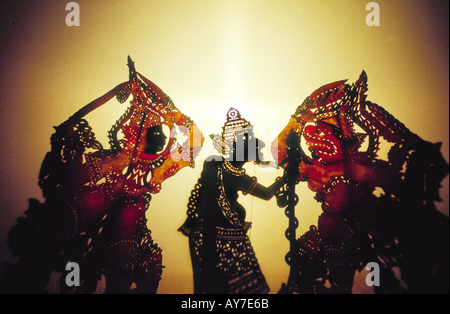 Malaysische Kultur Schatten Marionette Wayang Kulit in Kota Bahru Stockfoto