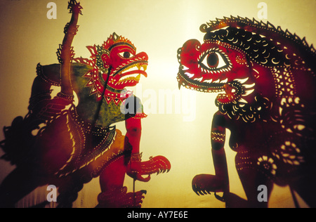 Malaysische Kultur Schatten Marionette Wayang Kulit in Kota Bahru Stockfoto