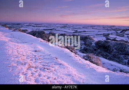 Pilsdon Pen im Winter, The Marshwood Vale, Dorset, England, UK Stockfoto