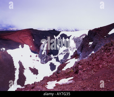 Die Red Crater Tongariro National Park Nordinsel Neuseeland Stockfoto