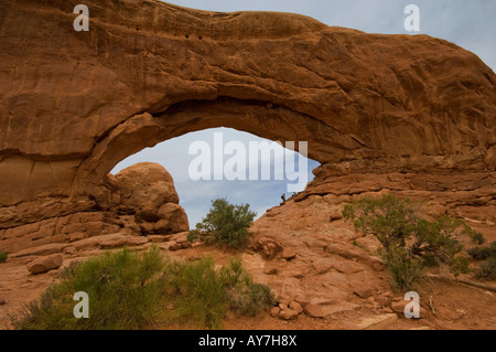 Der Norden Fenster, Abschnitt Windows Arches-Nationalpark Stockfoto