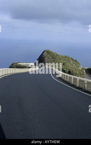 Straße im Anaga-Teneriffa-Kanarische Inseln-Spanien Stockfoto