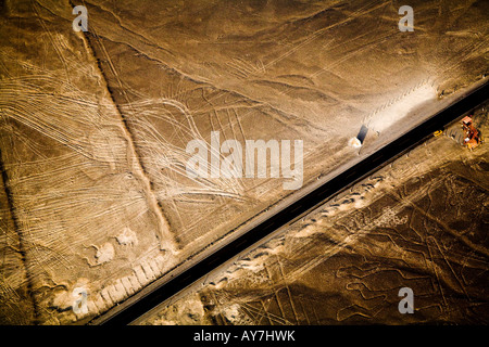 Flug über die Nazca-Linien Stockfoto