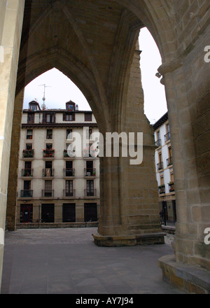 Charakteristische Gebäude Parte Vieja alte Viertel Bucht von San Sebastian Donostia baskischen Land der Biskaya Spanien España Europa Stockfoto