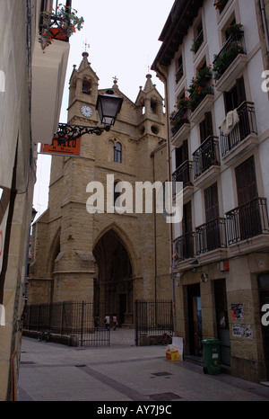 Charakteristischen Kirche Parte Vieja alte Viertel Bucht von San Sebastian Donostia baskischen Land der Biskaya Spanien España Europa Stockfoto