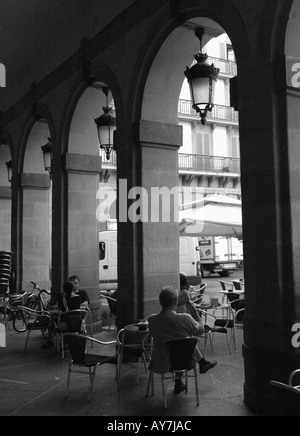 Charakteristische Gebäude Parte Vieja alte Viertel Bucht von San Sebastian Donostia baskischen Land der Biskaya Spanien España Europa Stockfoto