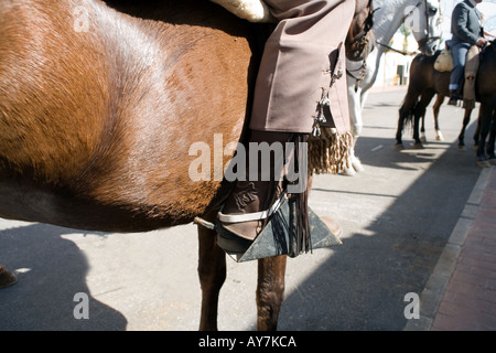 Traditionelle spanische Steigbügel - Fuengirola Feria-Spanien- Stockfoto