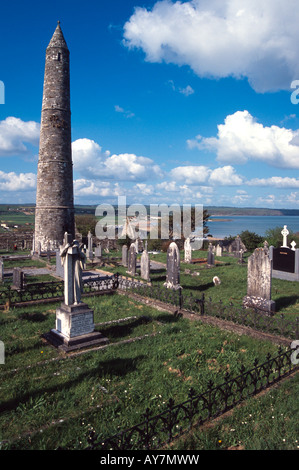 County Waterford Irland Ardmore Rundturm Stockfoto