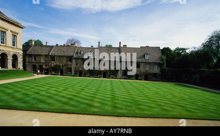 Mittelalterliche Cottages in Worcester College in Oxford Stockfoto