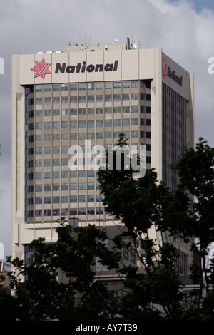 Nationalbank mit Zeichen Logo Melbourne Victoria Australien Stockfoto