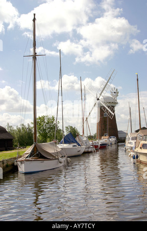 UK Norfolk Broads Horsey Windpumpe Stockfoto