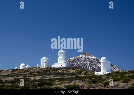 Das Izana-Observatorium in der Nähe von Mount Teide auf Teneriffa auf den Kanarischen Inseln Stockfoto