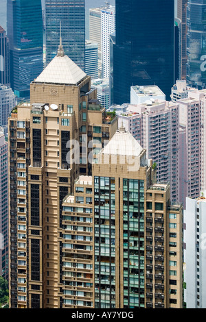 Hohen Wolkenkratzern Hong Kong China Stockfoto