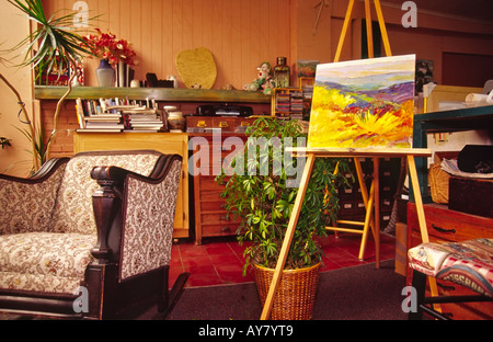 Herr 674 eklektische Studio von Südwesten Maler Ann Templeton, gelegen in der historischen Hondo Valley, New Mexico. Stockfoto