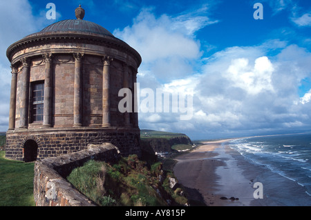 National Trust Mussenden Temple Benone Bucht Blick in der Nähe von Castlerock-Londonderry-Nordirland Stockfoto