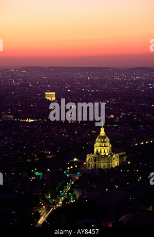 Blick vom Eiffelturm, Paris, Frankreich Stockfoto