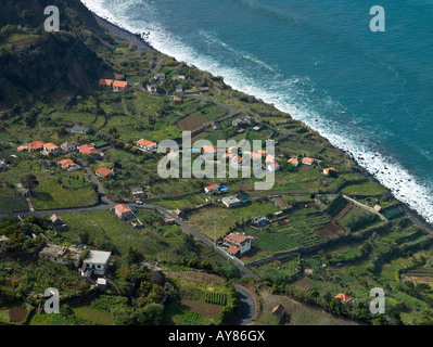 Blick über Ponta Delgada, Nordküste, Madeira Stockfoto