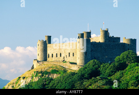 Harlech Castle in Gwynedd an der West Küste von Wales, UK. Erbaut von König Edward 1. Stockfoto