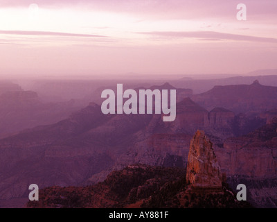 Mount Hayden im Morgengrauen Point Imperial North Rim Grand Canyon Nationalpark Arizona USA Stockfoto