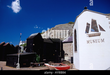 Fishermens Museum und net Geschäfte Fishermens Hütten Rock eine Nore The Stade Hastings East Sussex UK England Großbritannien Stockfoto