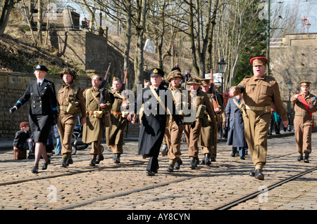 Crich vierziger Wochenende Peak District Derbyshire England UK Stockfoto