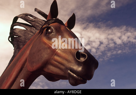 Skulptur Detail des "Freien Geister laut Wasser" von McGary, Hubbard Museum des amerikanischen Westens in Ruidoso Downs, New Mexico. Stockfoto