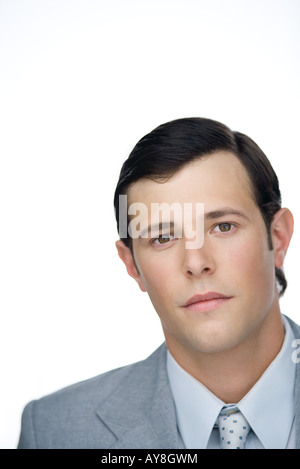 Geschäftsmann, Blick in die Kamera, Porträt Stockfoto