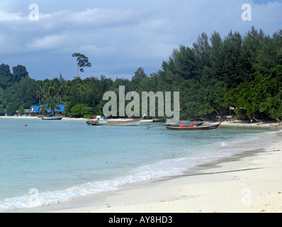 Traditionellen Longtail Boote Pattaya Strand Ko Lipe Insel Thailand Stockfoto