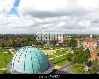 Blick über das Rathaus, Letchworth Garden City Stockfoto