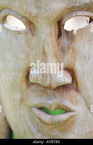 Hölzerne Maske, close-up Stockfoto