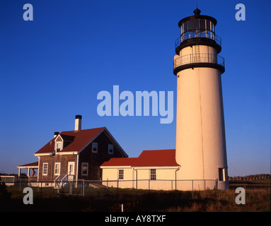 Highland Light Leuchtturm in der Nähe von Truro, Cape Cod in Massachusetts, USA. Stockfoto