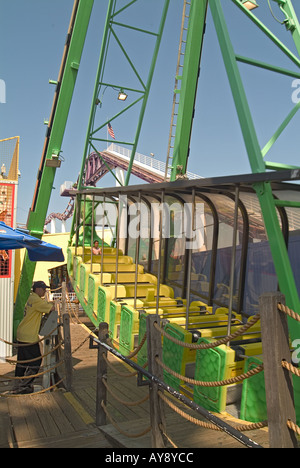 Amusement Park ride Santa Monica Kalifornien, Pier Fahrten, Boardwalk Rocker, Kind, Kinder, Erholung Stockfoto