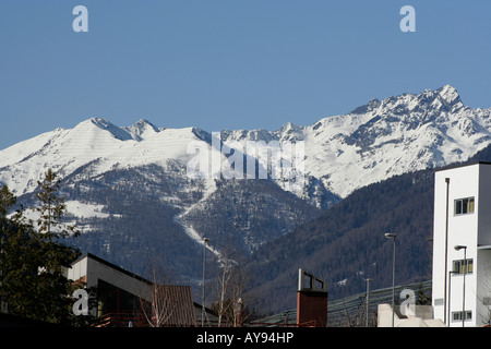 Comune di Revo in der Maddalene Mountain Bereich des Val di Non, Italien Stockfoto