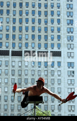 Straßenkünstler auf Jubilee Gardens in London, Großbritannien Stockfoto