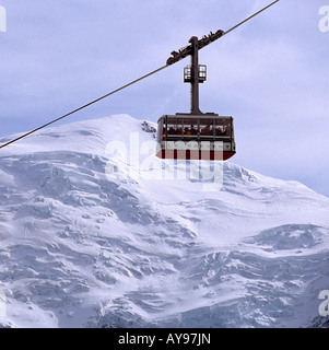 LE BREVENT FLEGERE SEILBAHN, CHAMONIX FRANKREICH Stockfoto