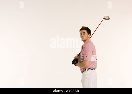 Porträt der männlichen golfer Stockfoto