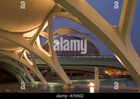 Spanien Valencia Provinz Valencia La Ciudad de las Artes y las Ciencias Palau des artes Stockfoto