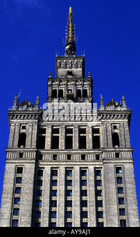 Palast der Kultur und Wissenschaft, Warschau, Polen. Stockfoto