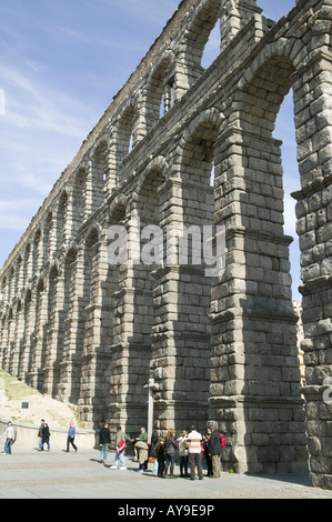 Spanien, Segovia, Mauerwerk, der, römischen Aquädukt, Wahrzeichen, Architektur, Bögen, Aquädukt, Geschichte, Kastilien und Leon, Spalten Stockfoto