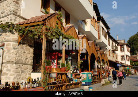 Melnik bekannte Weinregion Weinverkauf Stockfoto