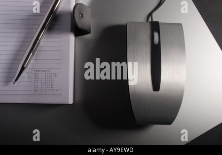 Tagebuch des Monats Februar offen Stockfoto