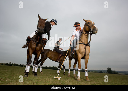 Polospieler zu Pferd Stockfoto